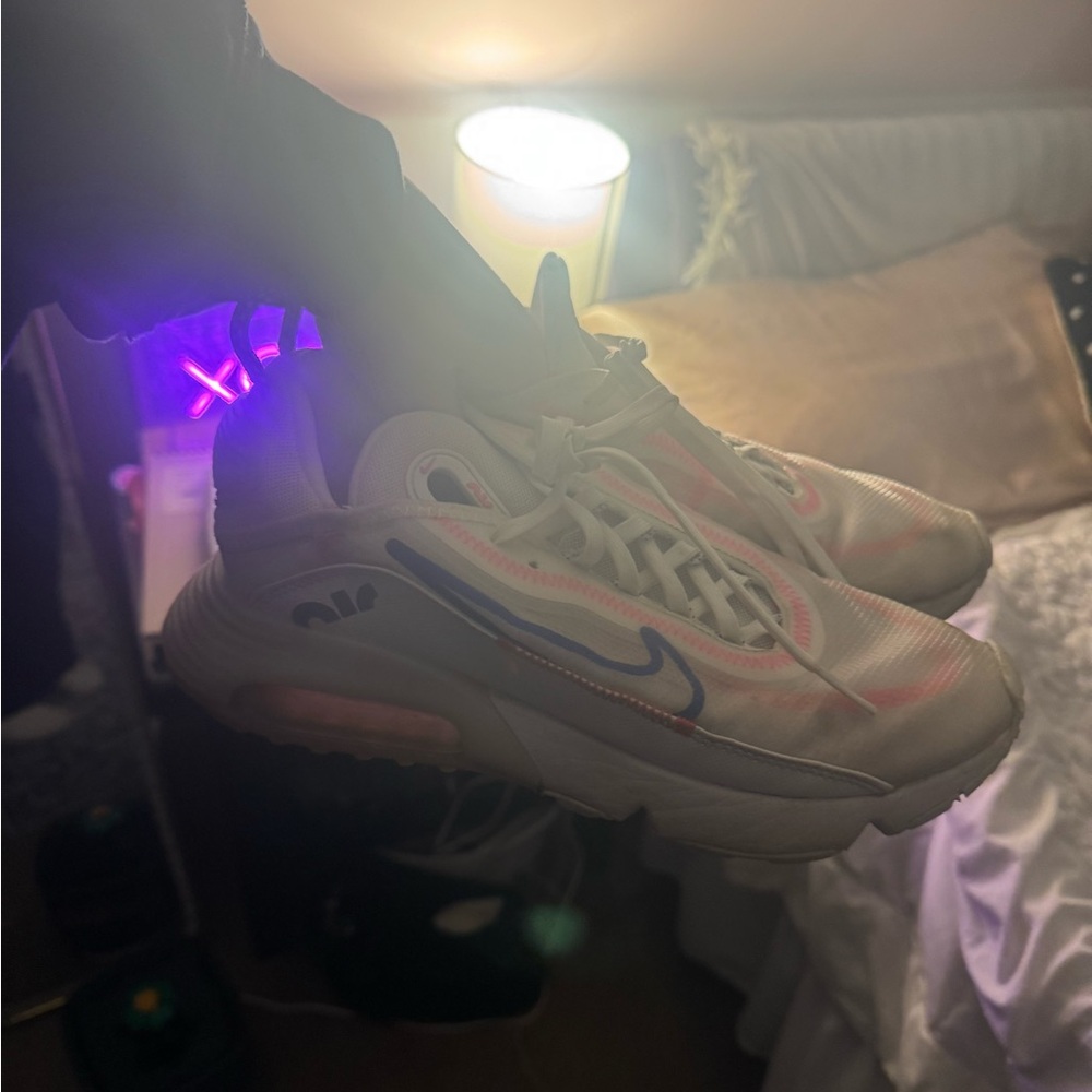 Nike Kids White and Pink Sneakers